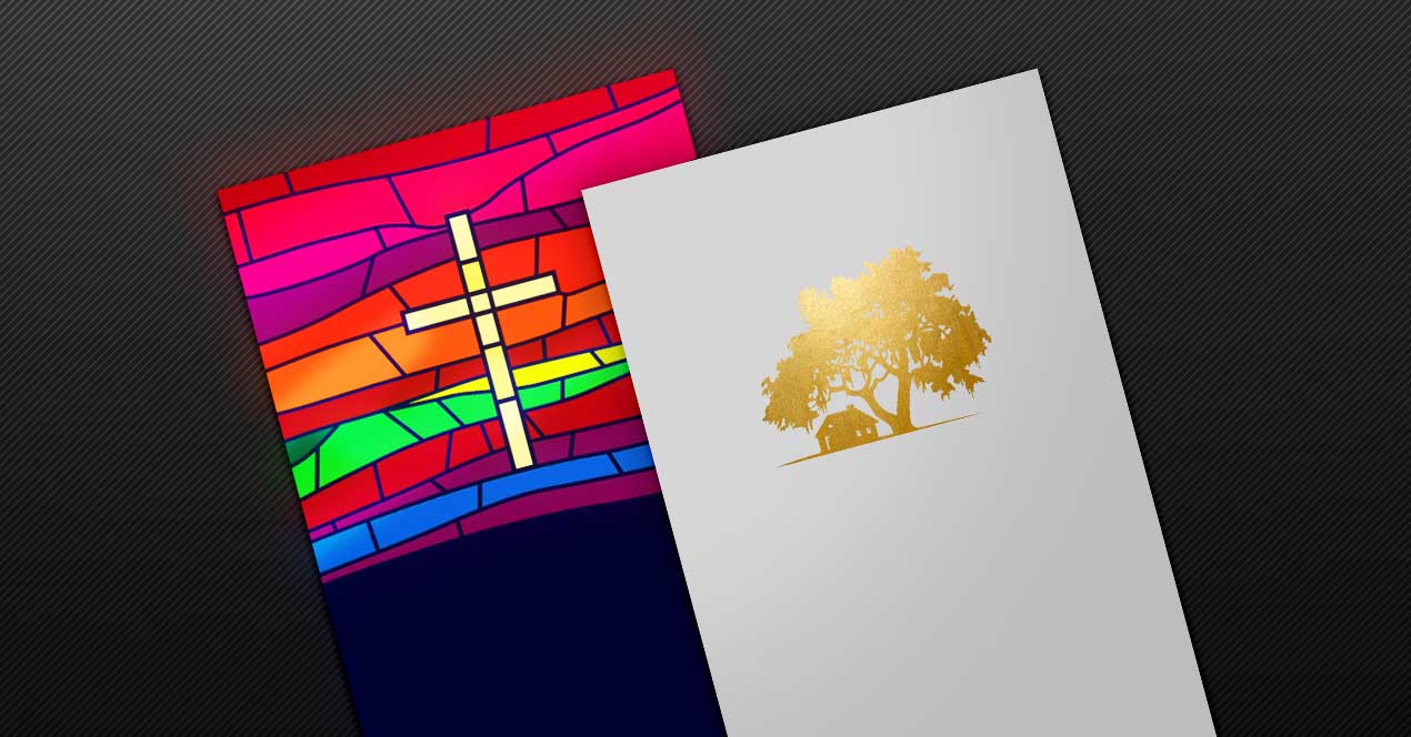 Folders Printed with Metallic and Flourescent Inks
